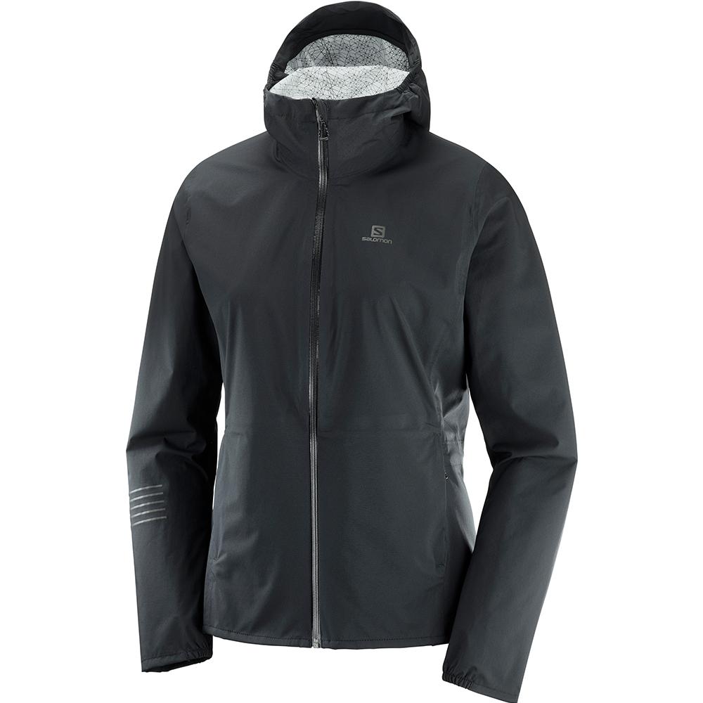 Salomon Singapore Womens Jackets - LIGHTNING WP JKT W Black | 75201-ZCHE